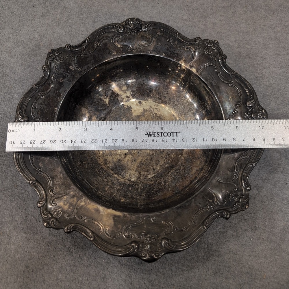 Gorham Silver Original Vintage Silverplate Chantilly Pattern Scalloped Bowl - Picture 7 of 9